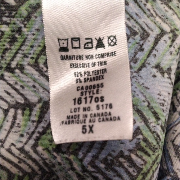 Blue Green & Yellow Geometric pattern shirt - Picture 3 of 3